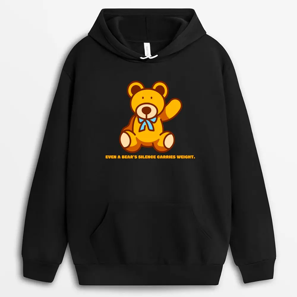 Even A Bears Silence Carries Weight Odiextee Hoodie - Black